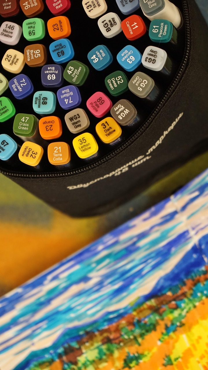 color, sketch, creation, painting, paint, drawing, markers, pen